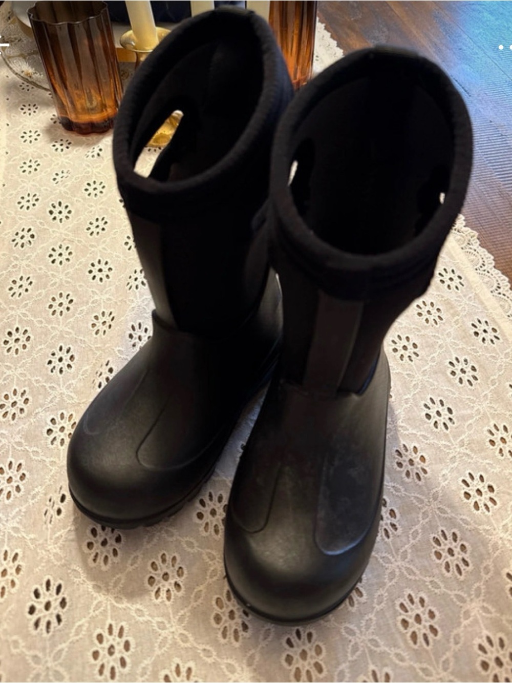 Bogs Neo-Classic Kids Black Waterproof Winter Boots toddler size 9